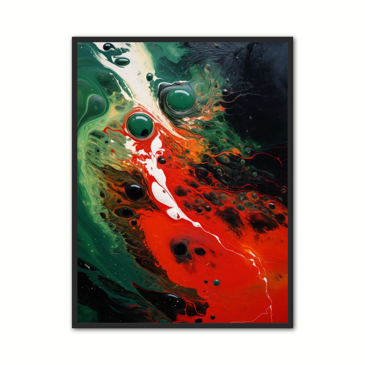 Plakat med Enchanted Viridian Echo - Abstrakt Plakat 21 x 29,7 cm (A4)