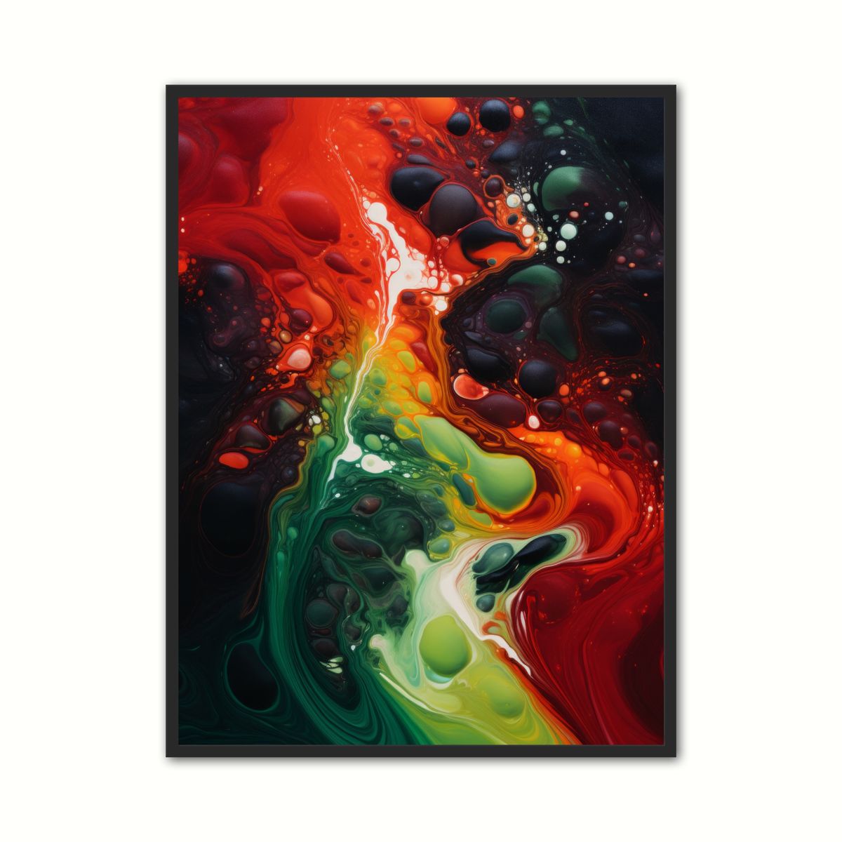 Plakat med Enigmatic Forest Reverie - Abstrakt Plakat 50 x 70 cm (B2)