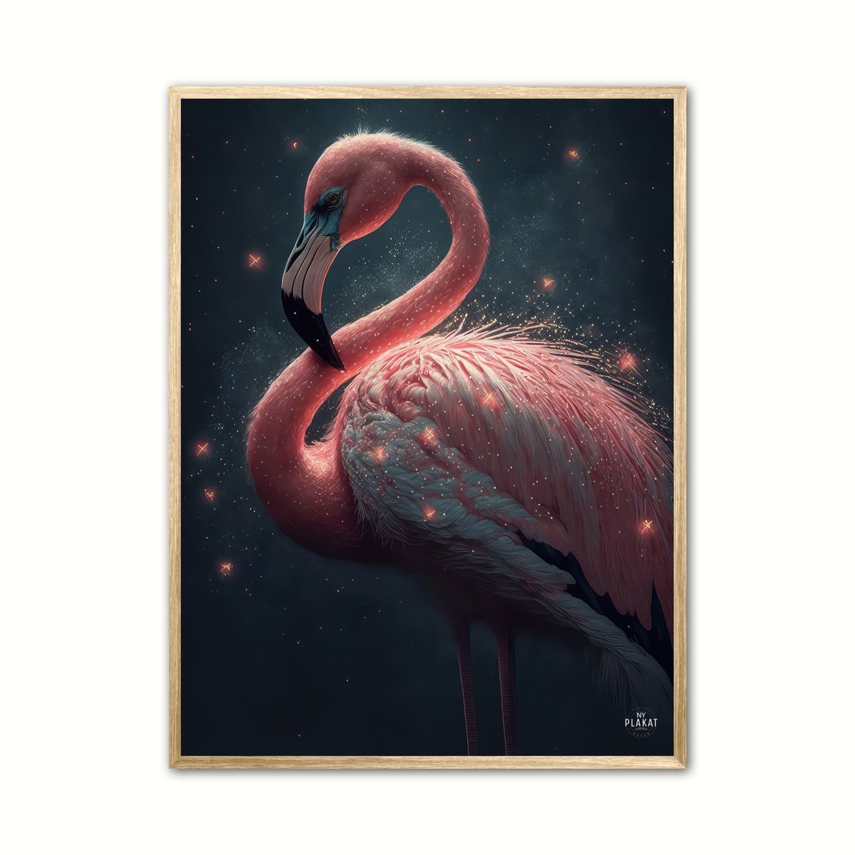 Plakat med Flamingo Nr. 2 21 x 29,7 cm (A4)