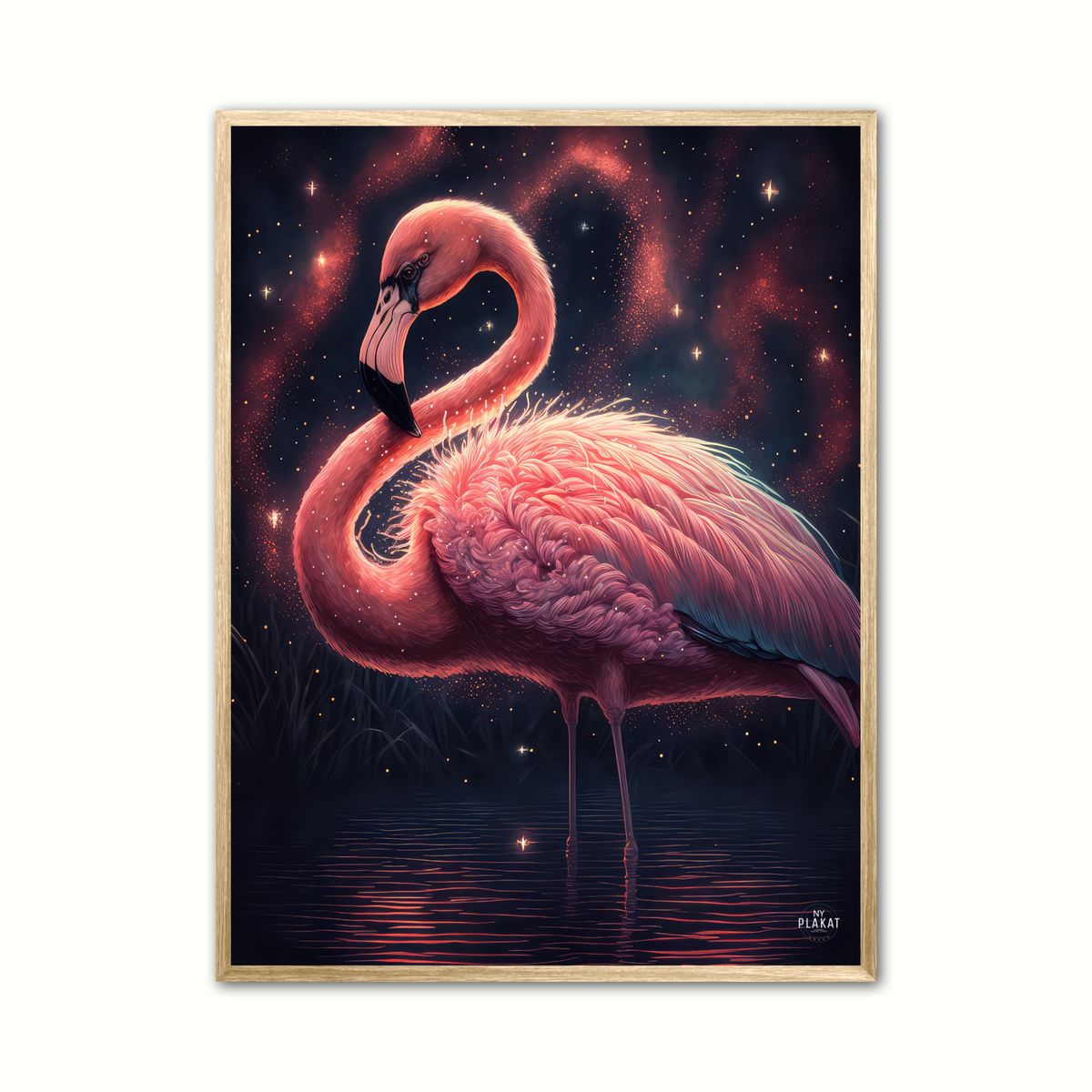 Plakat med Flamingo Nr. 3 30 x 40 cm