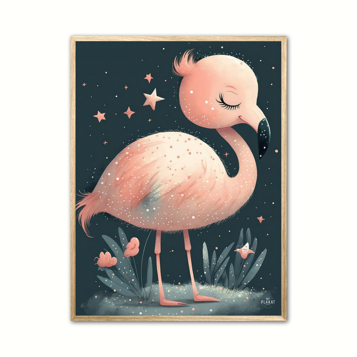 Plakat med Flamingo Nr. 4 21 x 29,7 cm (A4)