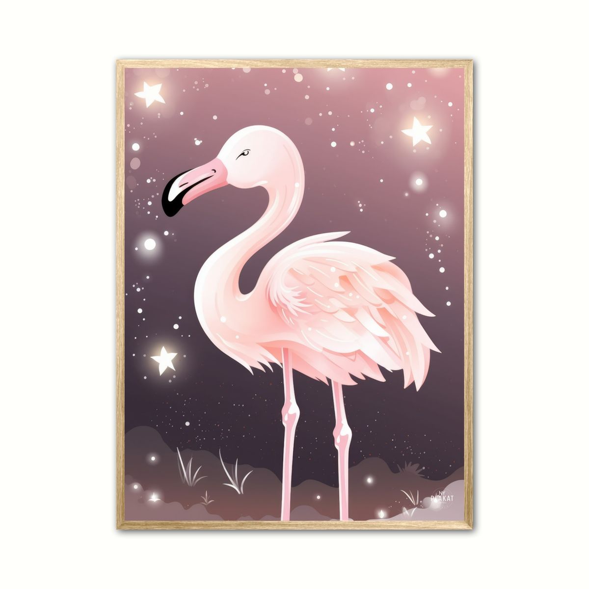 Plakat med Flamingo Nr. 6 30 x 40 cm