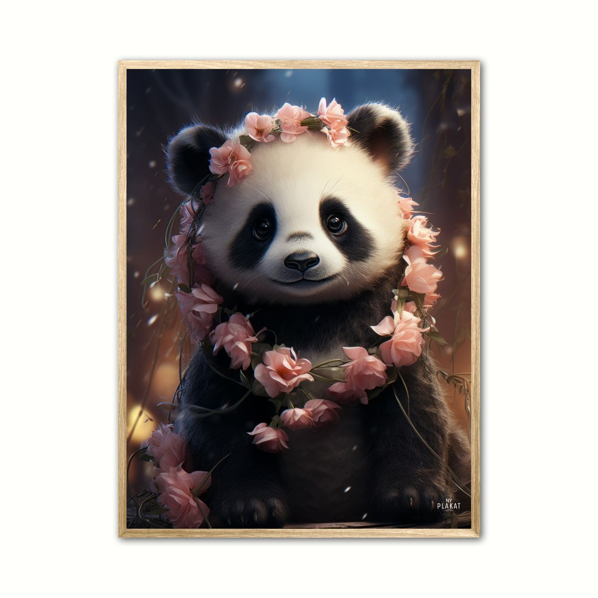 Plakat med Floral Pandamonium - Dyr 50 x 70 cm (B2)