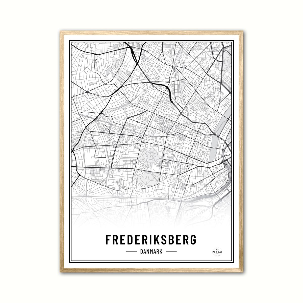 Plakat med Frederiksberg - Plakat 50 x 70 cm (B2)