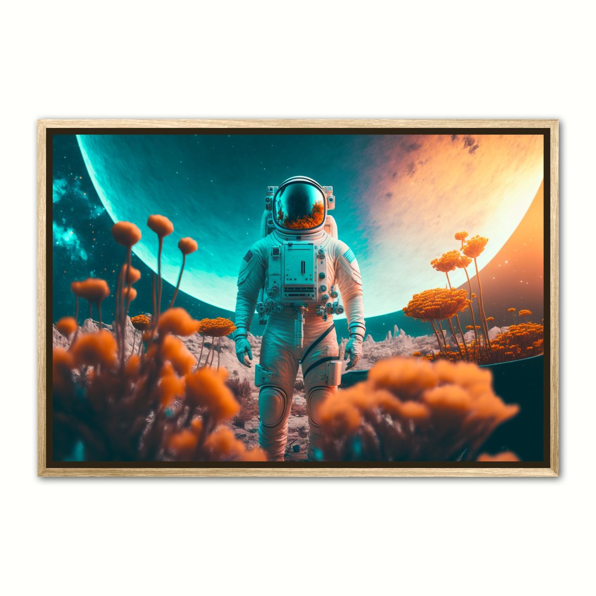 Plakat med Frste Skridt - Interstellar Orange 21 x 29,7 cm (A4)