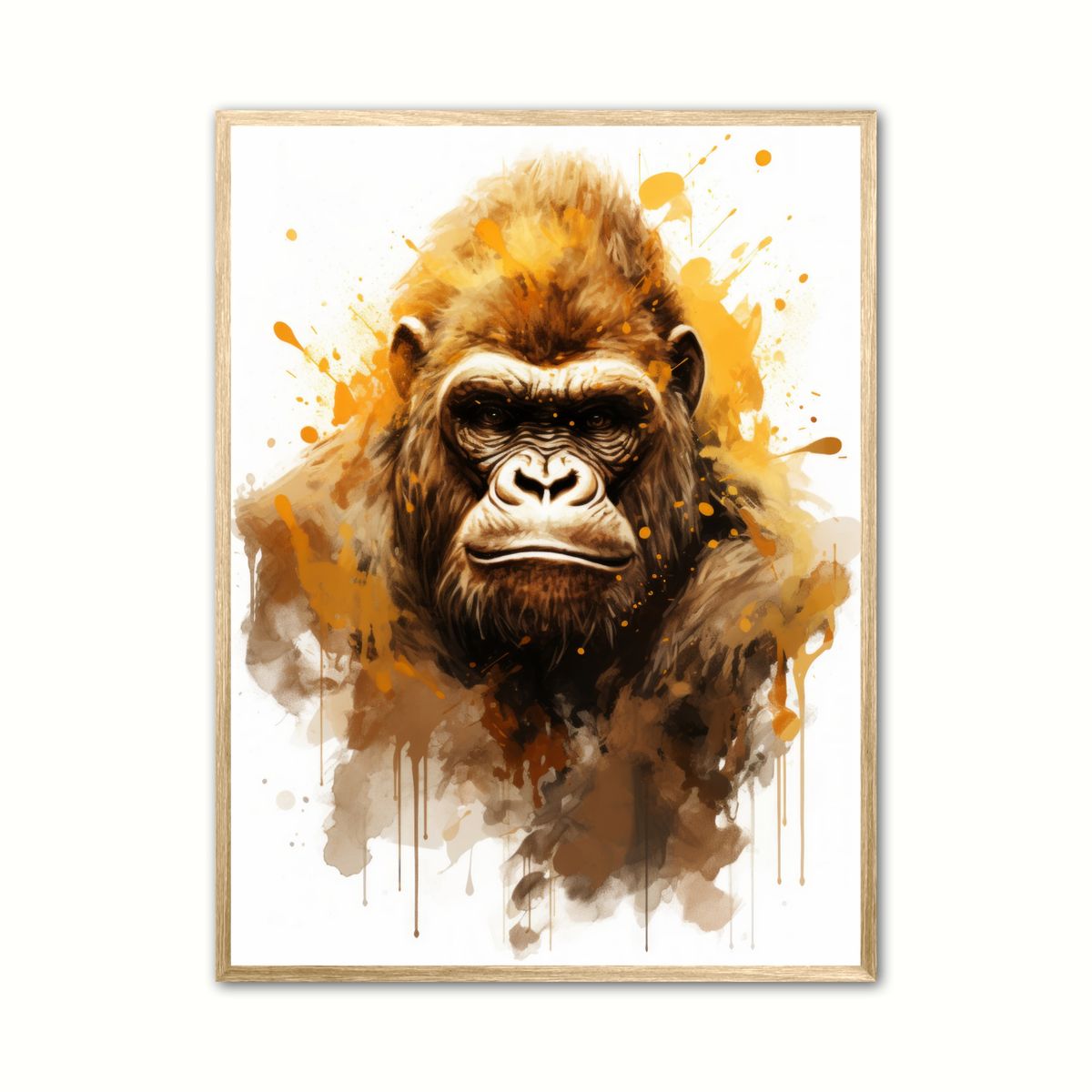 Plakat med Gorilla Plakat 13 - Vandfarve Effekt 50 x 70 cm (B2)