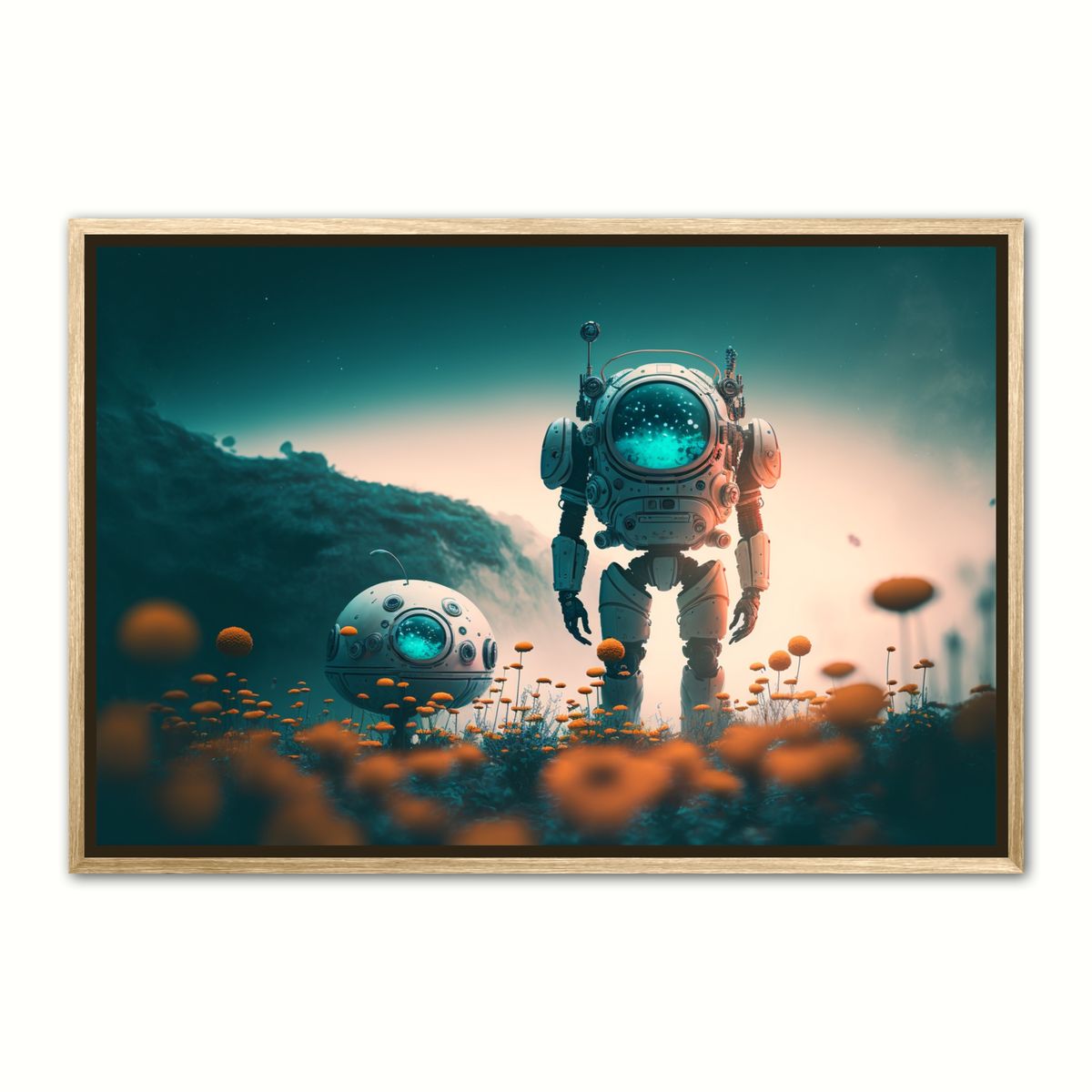 Plakat med Hjlperobot - Interstellar Orange 21 x 29,7 cm (A4)