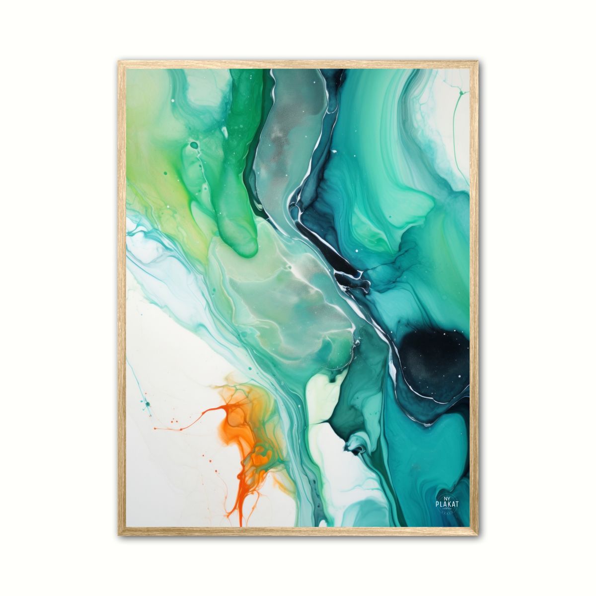 Plakat med Intuitive Fusion - Abstrakt 30 x 40 cm