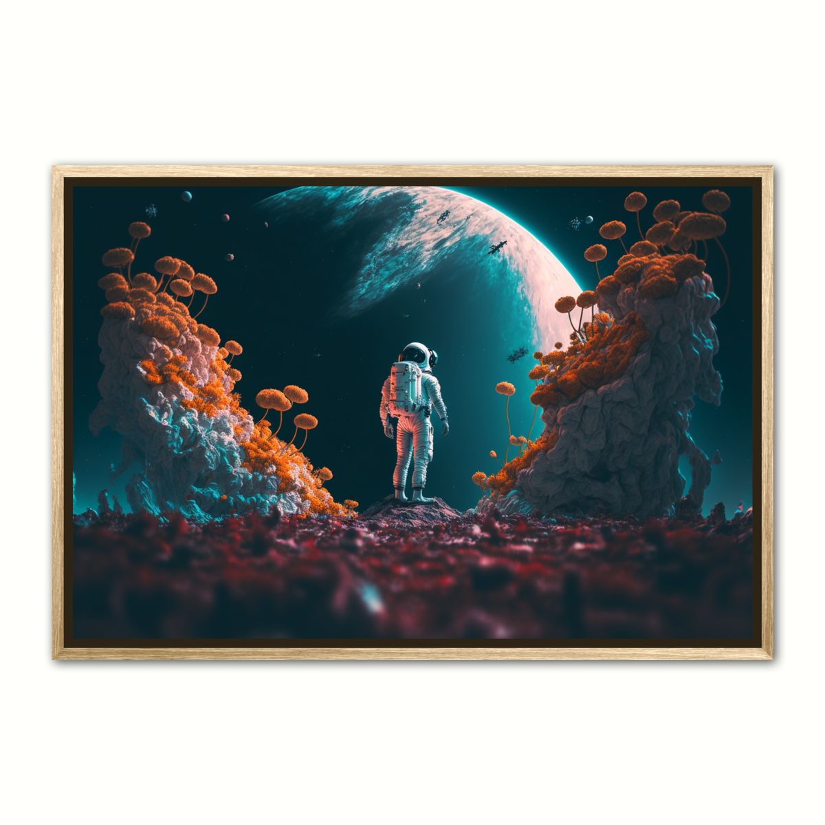 Plakat med Lang vej hjem - Interstellar Orange 30 x 40 cm