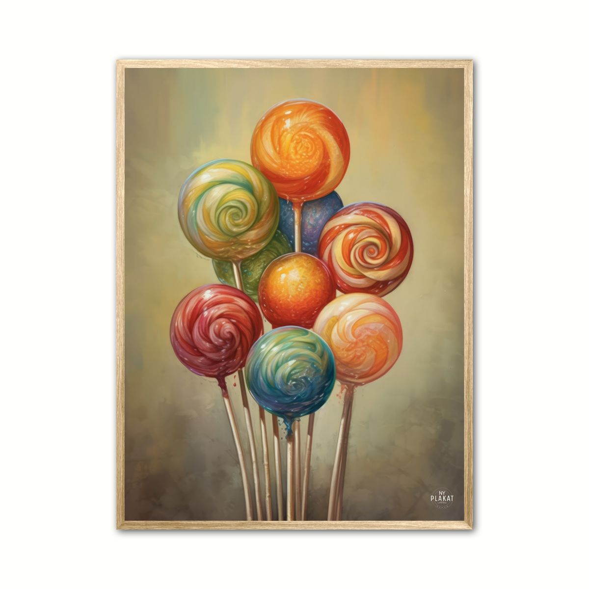 Plakat med Lollipops No. 1 - Plakat 30 x 40 cm