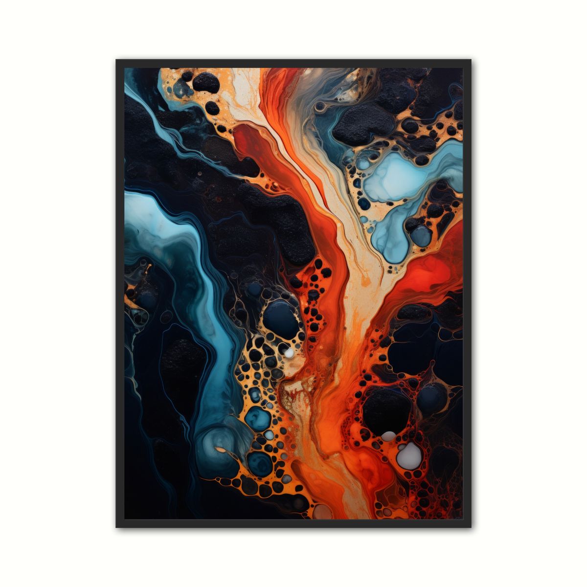 Plakat med Luminous Depths - Abstrakt Plakat 21 x 29,7 cm (A4)