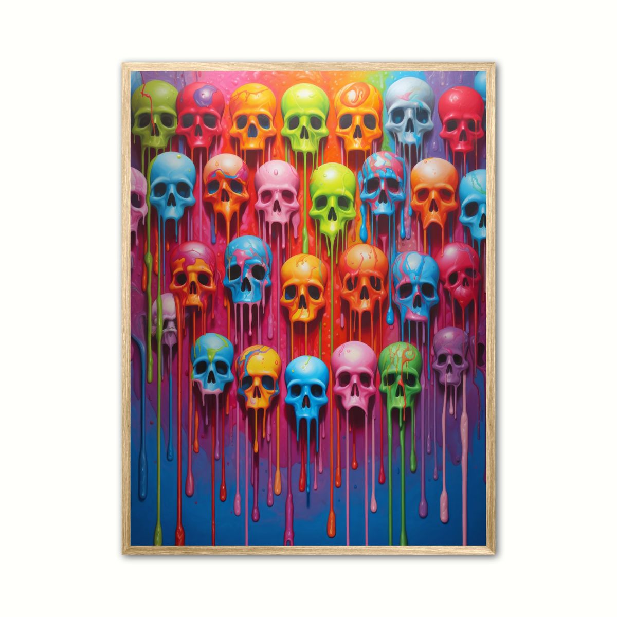 Plakat med Melting Skulls - Plakat 21 x 29,7 cm (A4)