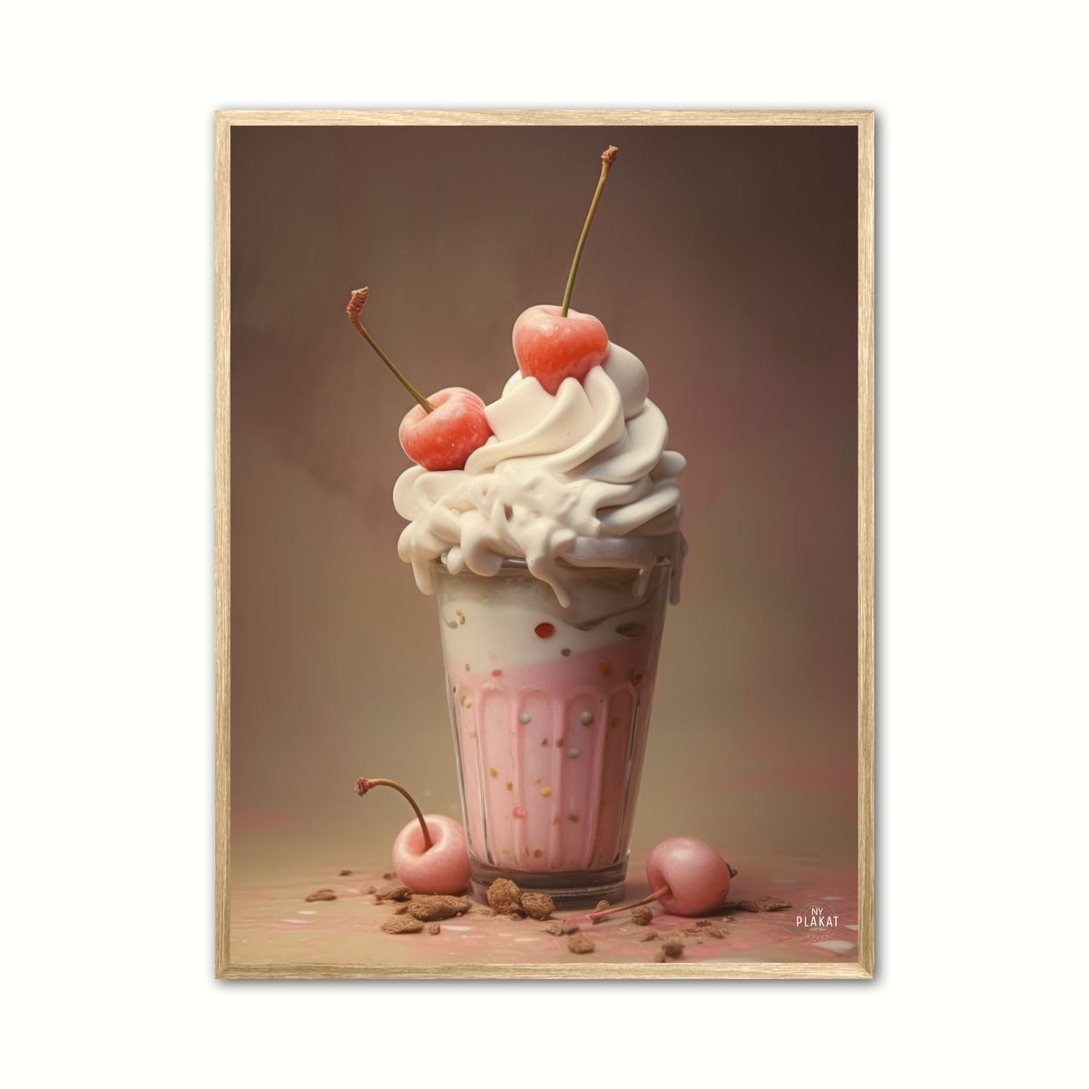 Plakat med Milkshake No. 1 - Plakat 30 x 40 cm