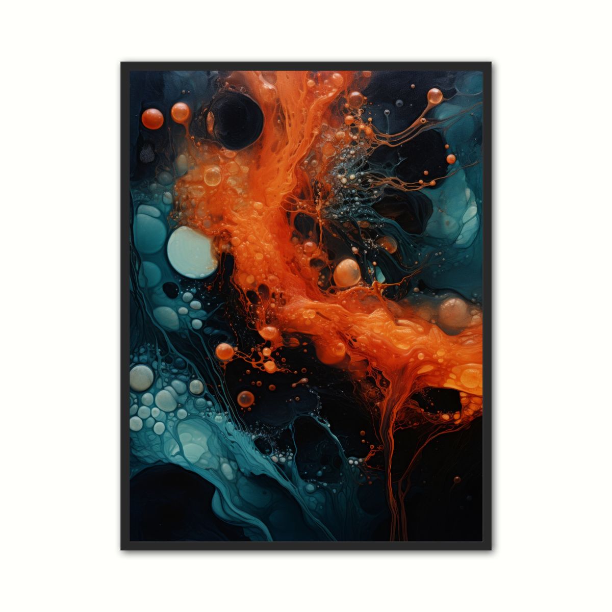 Plakat med Mystical Mirage - Abstrakt Plakat 21 x 29,7 cm (A4)