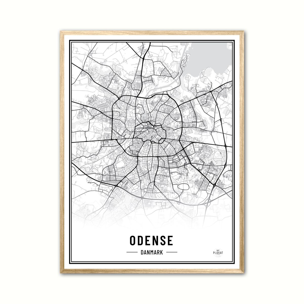 Plakat med Odense - Plakat 21 x 29,7 cm (A4)