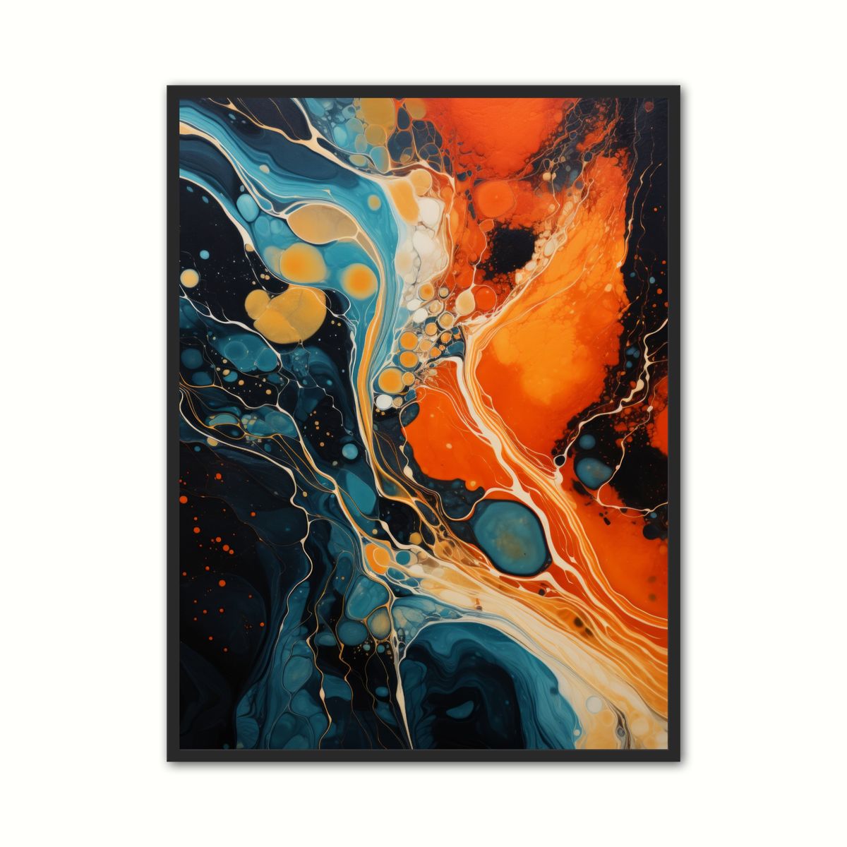 Plakat med Opulent Abyss - Abstrakt Plakat 21 x 29,7 cm (A4)