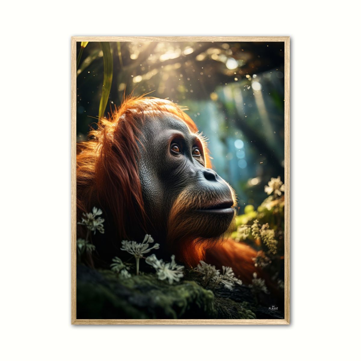 Plakat med Orangutang Plakat 2 30 x 40 cm