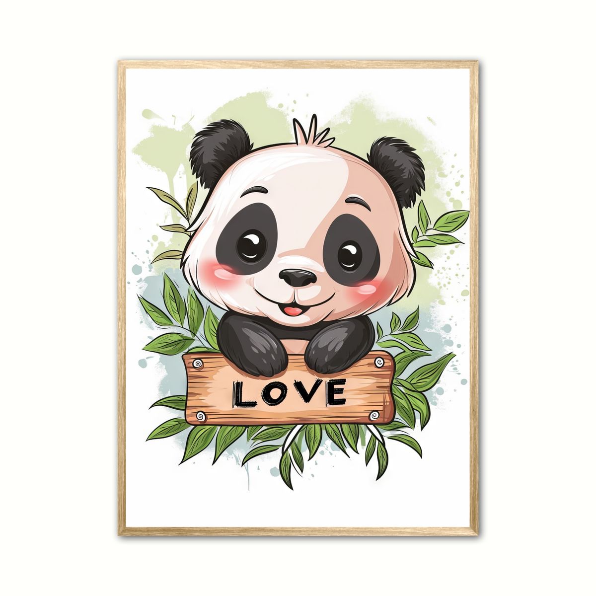 Plakat med Panda Plakat 12 - Love 30 x 40 cm