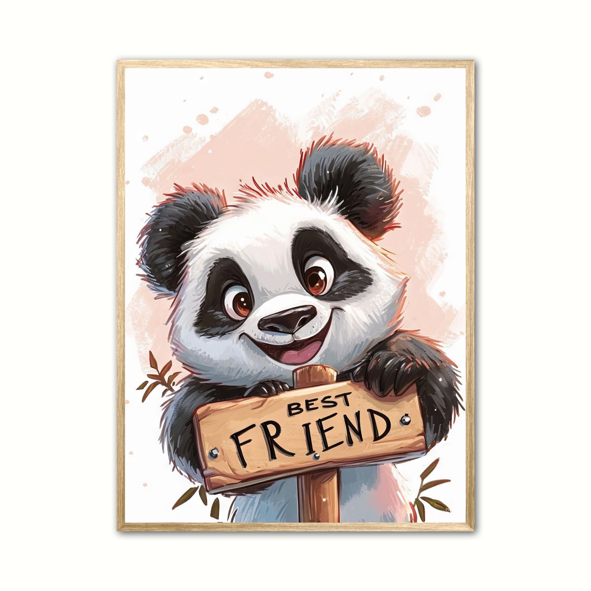 Plakat med Panda Plakat 8 - Best Friend 30 x 40 cm