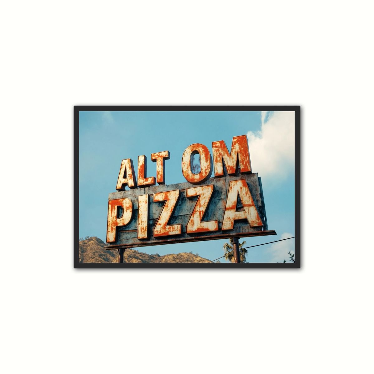 Plakat med Pizza Plakat 3 - Alt Om Pizza 30 x 40 cm