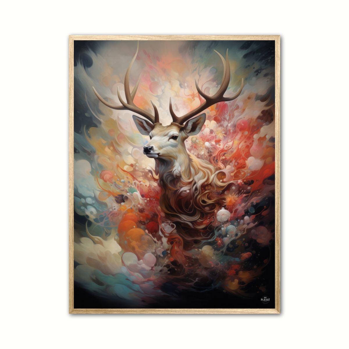 Plakat med Stag's Vivid Dreamscape - Plakat 21 x 29,7 cm (A4)