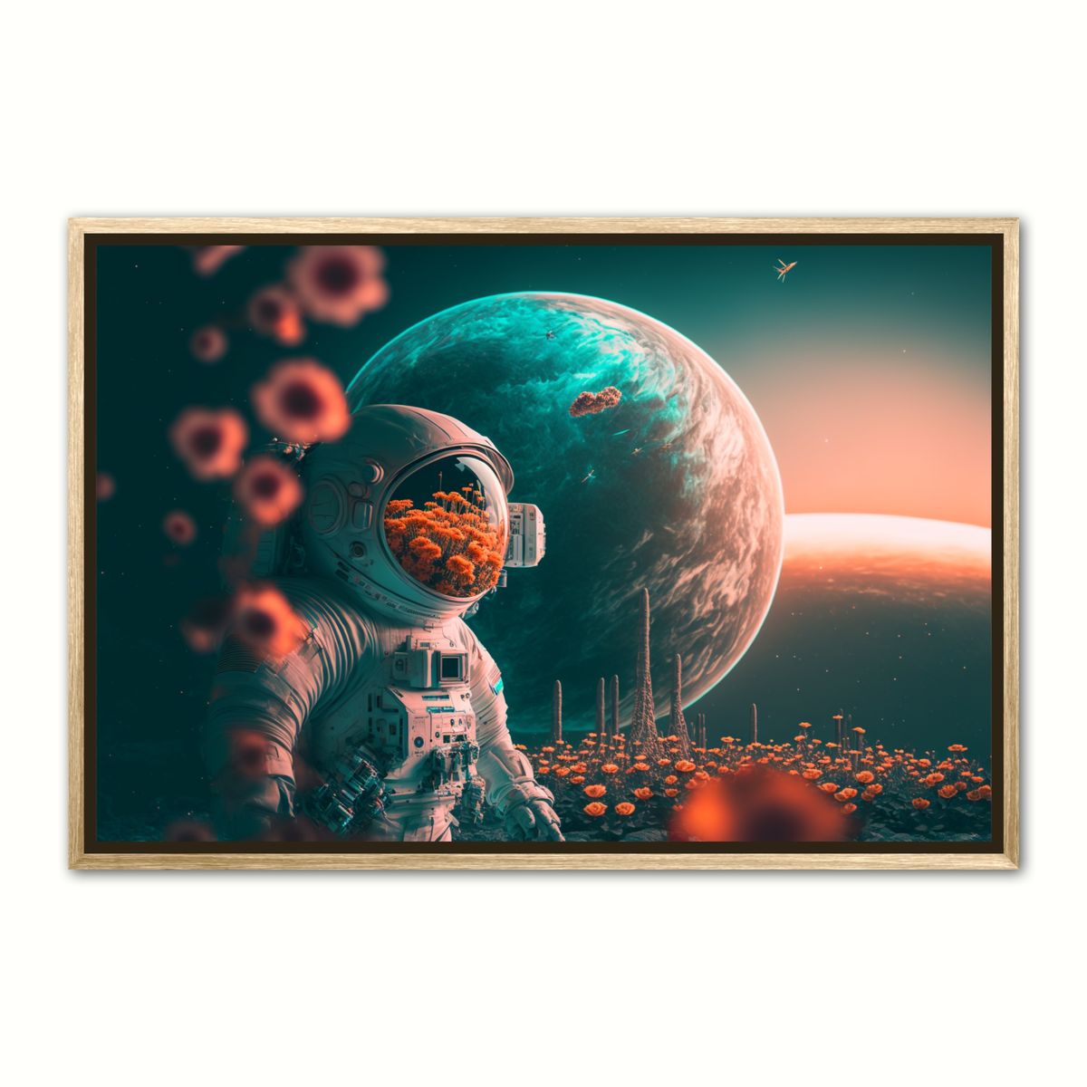 Plakat med Stilhed - Interstellar Orange 21 x 29,7 cm (A4)