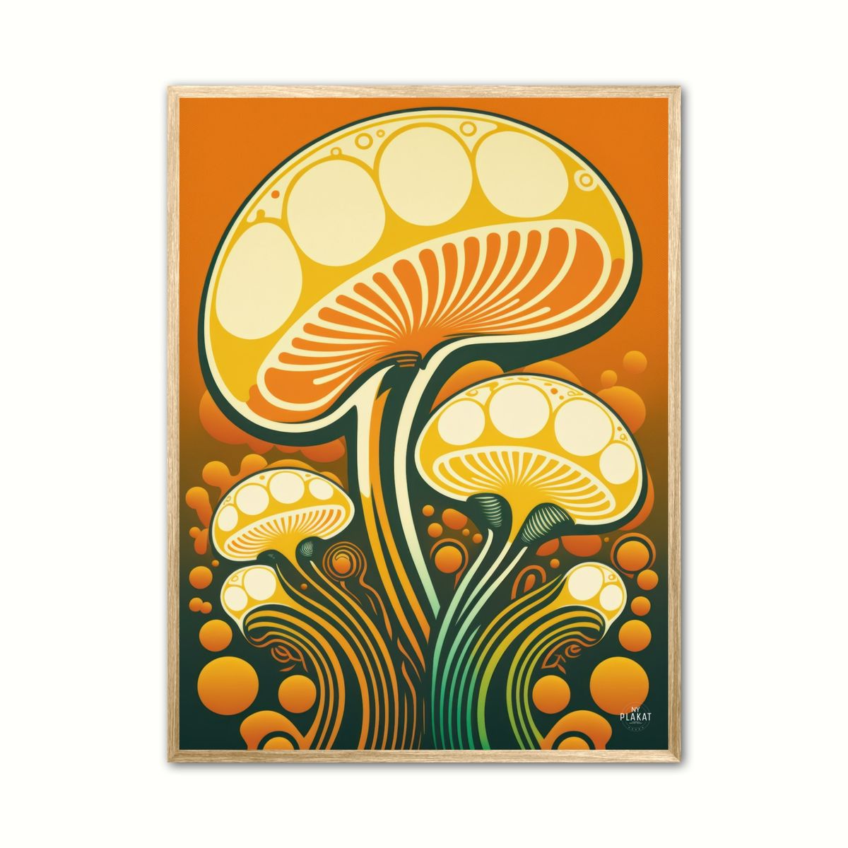 Plakat med Svamp 5 - Retro 21 x 29,7 cm (A4)