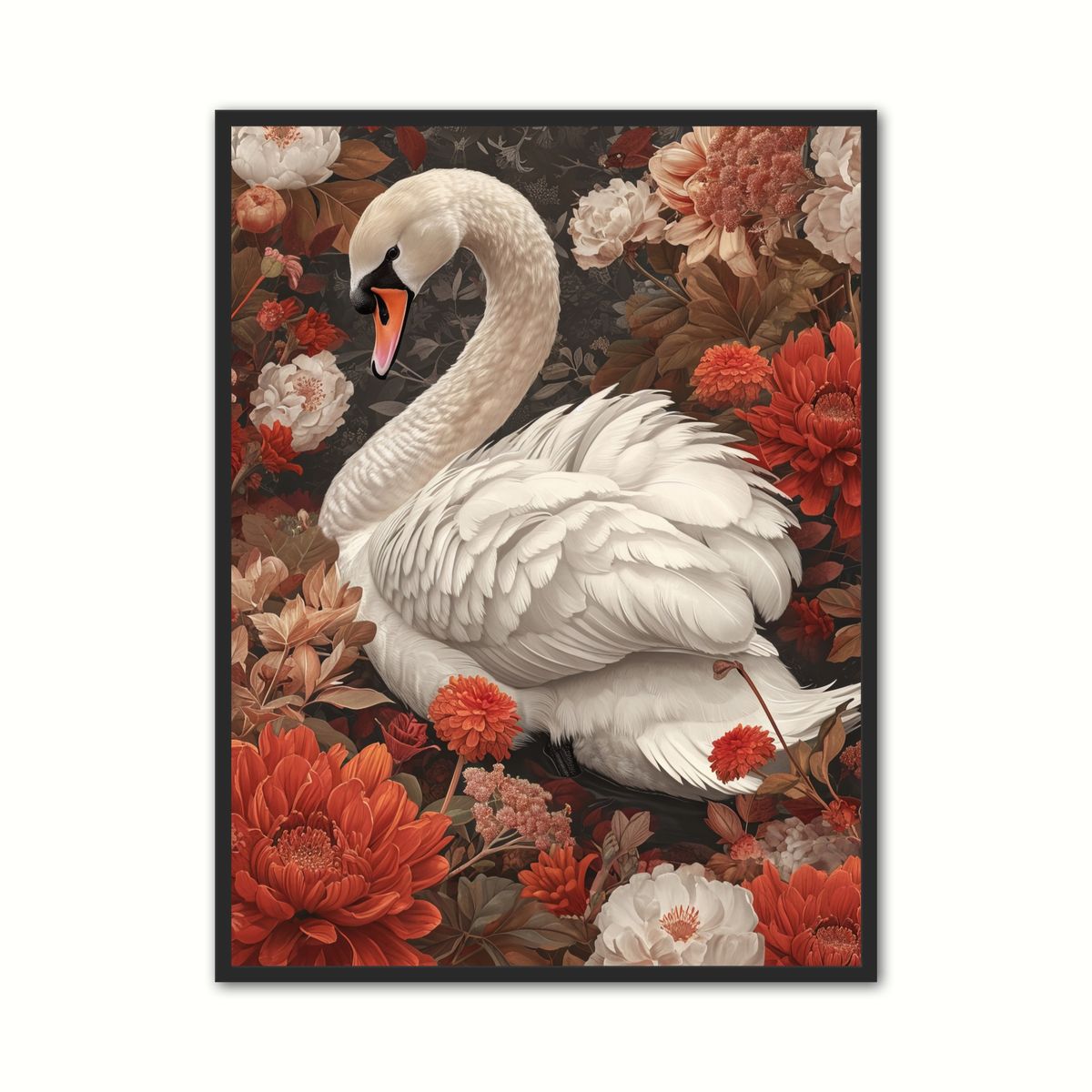 Plakat med Svane Plakat 15 - Flora 30 x 40 cm