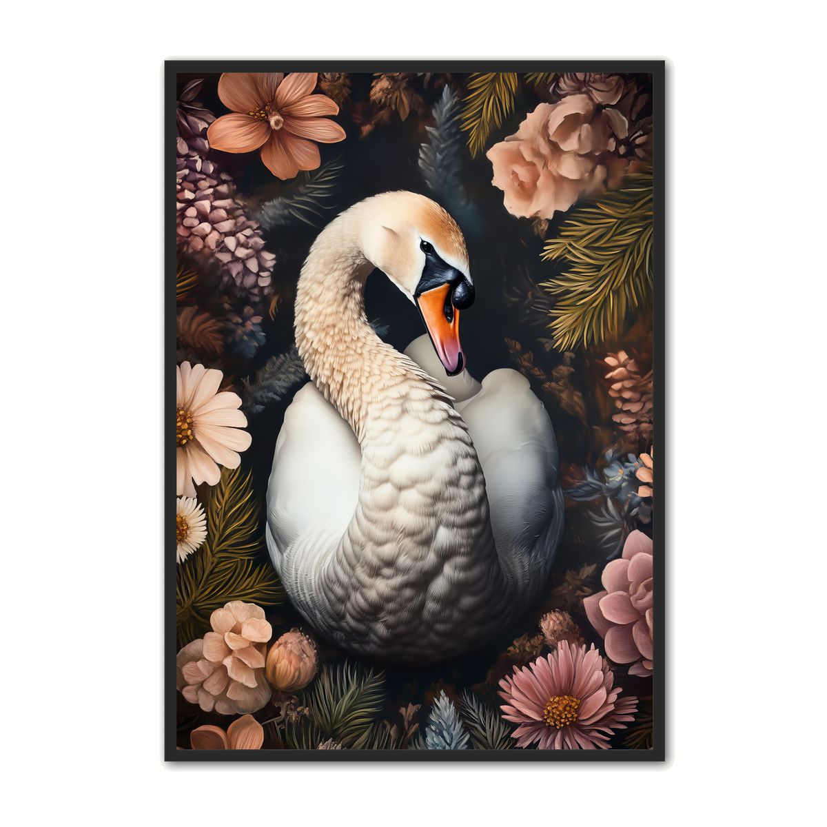 Plakat med Svane Plakat 18 - Flora 21 x 29,7 cm (A4)