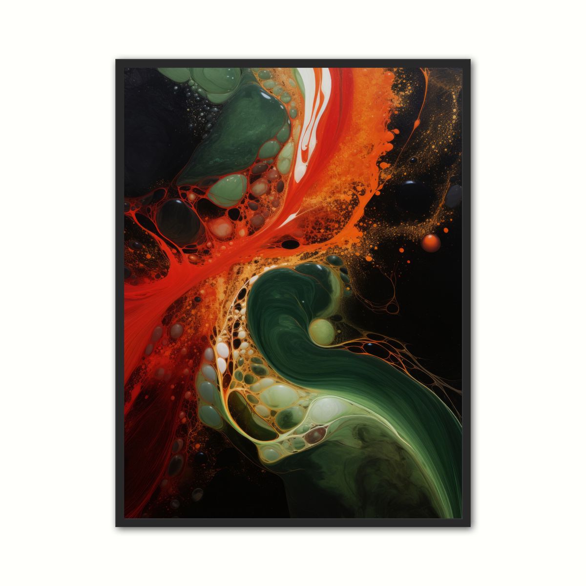 Plakat med Synthetic Elegance - Abstrakt Plakat 30 x 40 cm