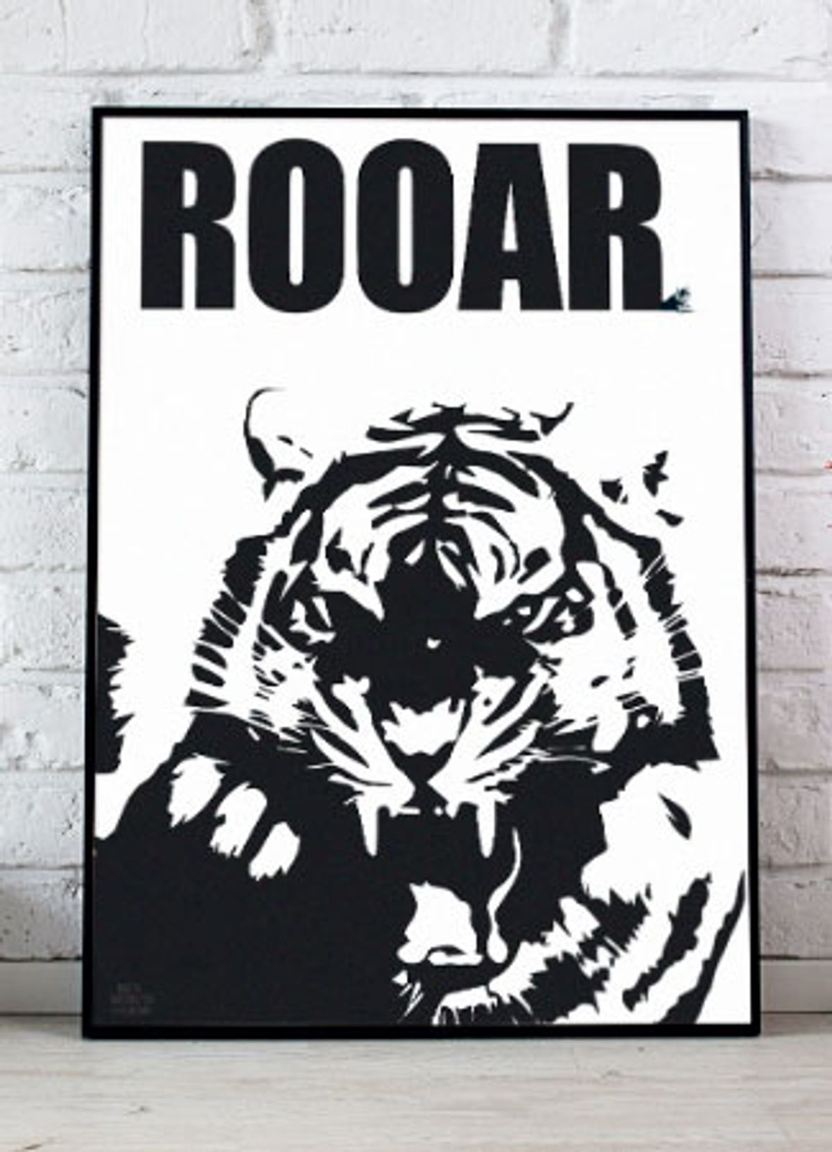 Plakat med tiger - 70 x 100 cm - Kr. 349,-