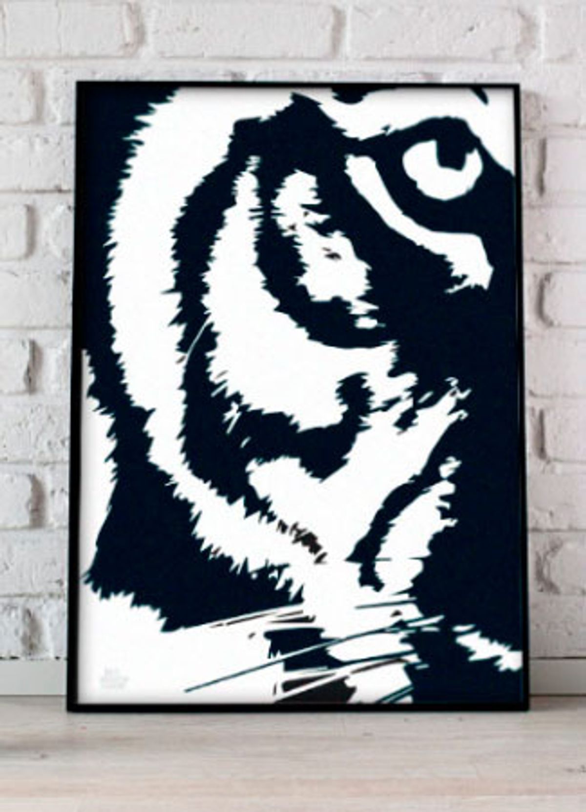 Plakat med tigeransigt - 50 x 70 cm - Kr. 279,-