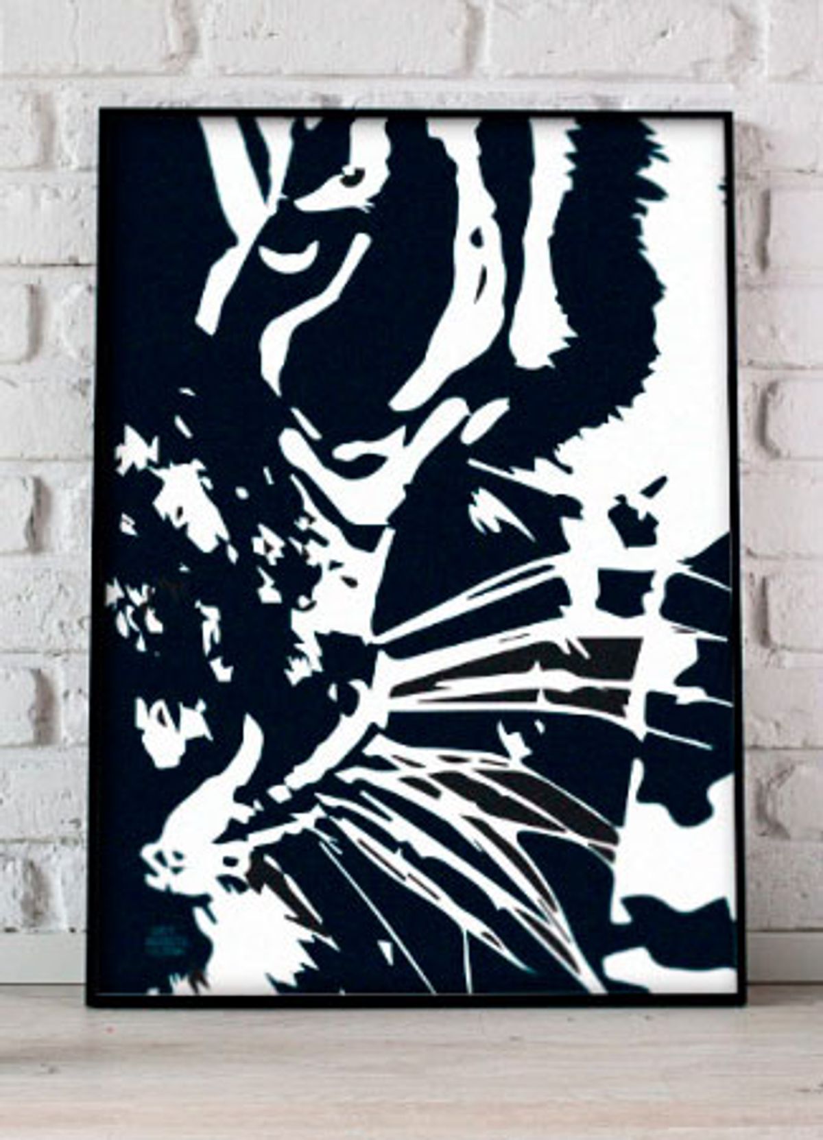 Plakat med tigerøje - 70 x 100 cm - Kr. 349,-