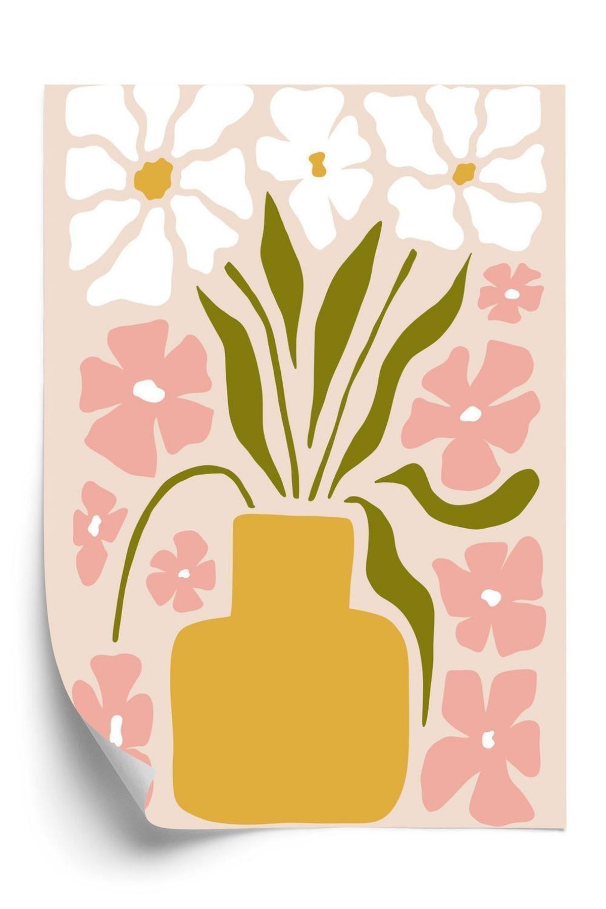 Plakat - Moderne vase med blomster