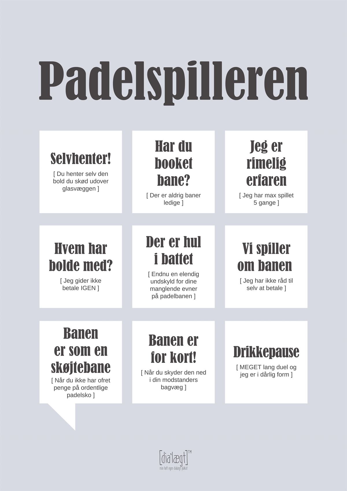 Plakat Padelspilleren