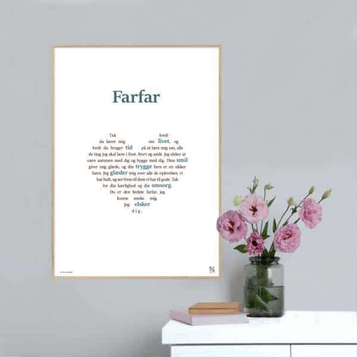 Plakat som hylder din farfar - 50 x 70 cm / XL / lodret