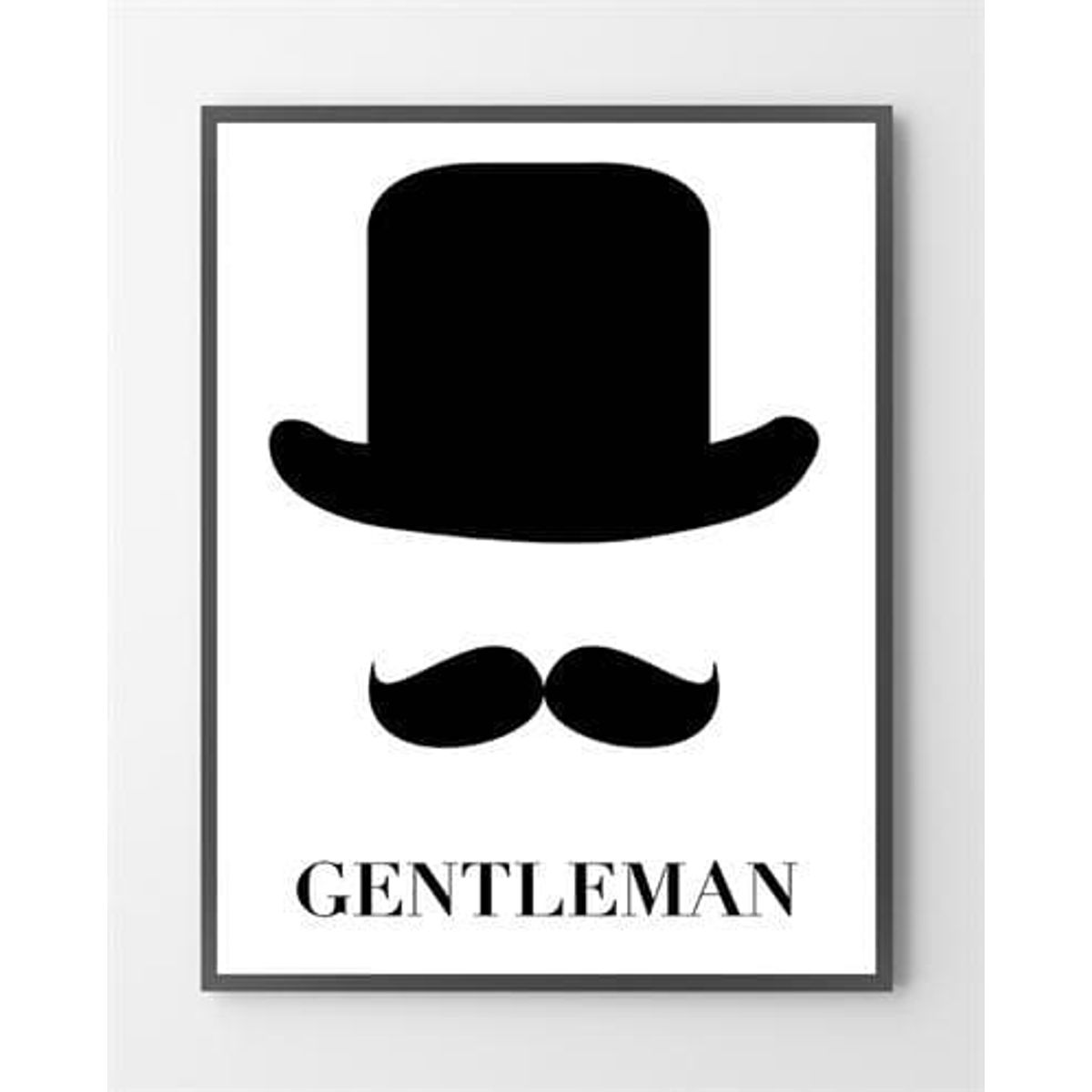 Plakat til stuen - Gentleman - 50x70 cm.