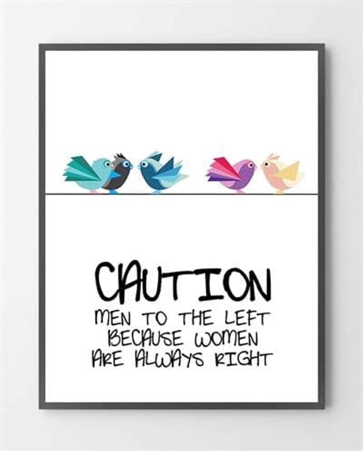 Plakater - Caution - 30x40 cm.