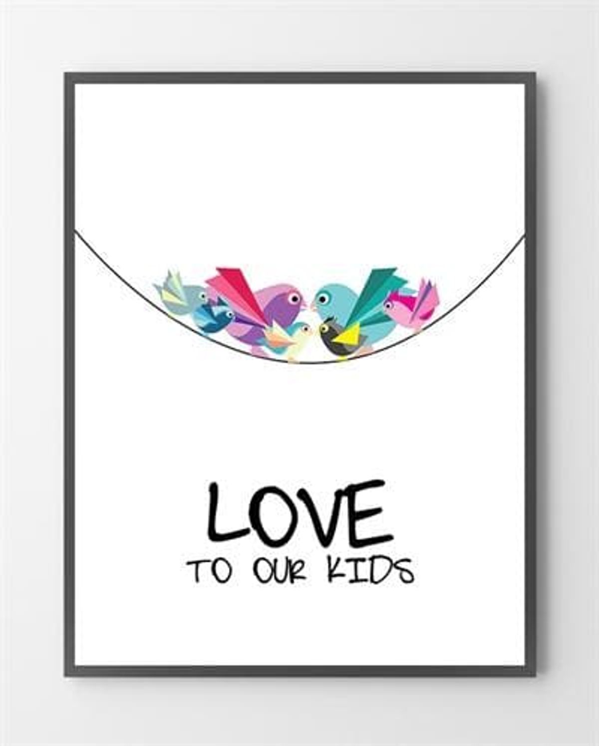 Plakater - Love kids - 30x40 cm.