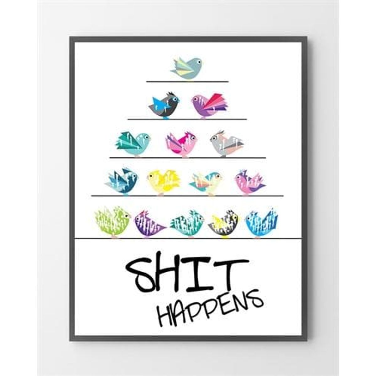 Plakater - Shit Happens - 50x70 cm.