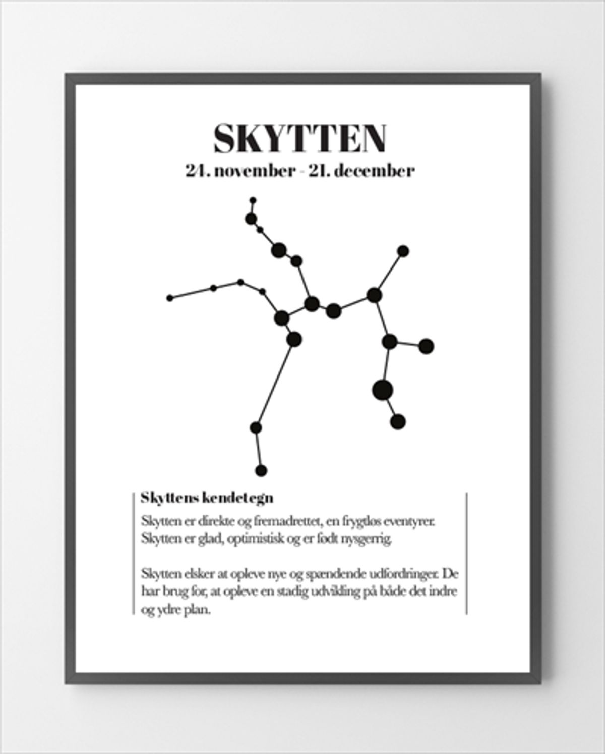 Plakater - Skytten - 30x40 cm.