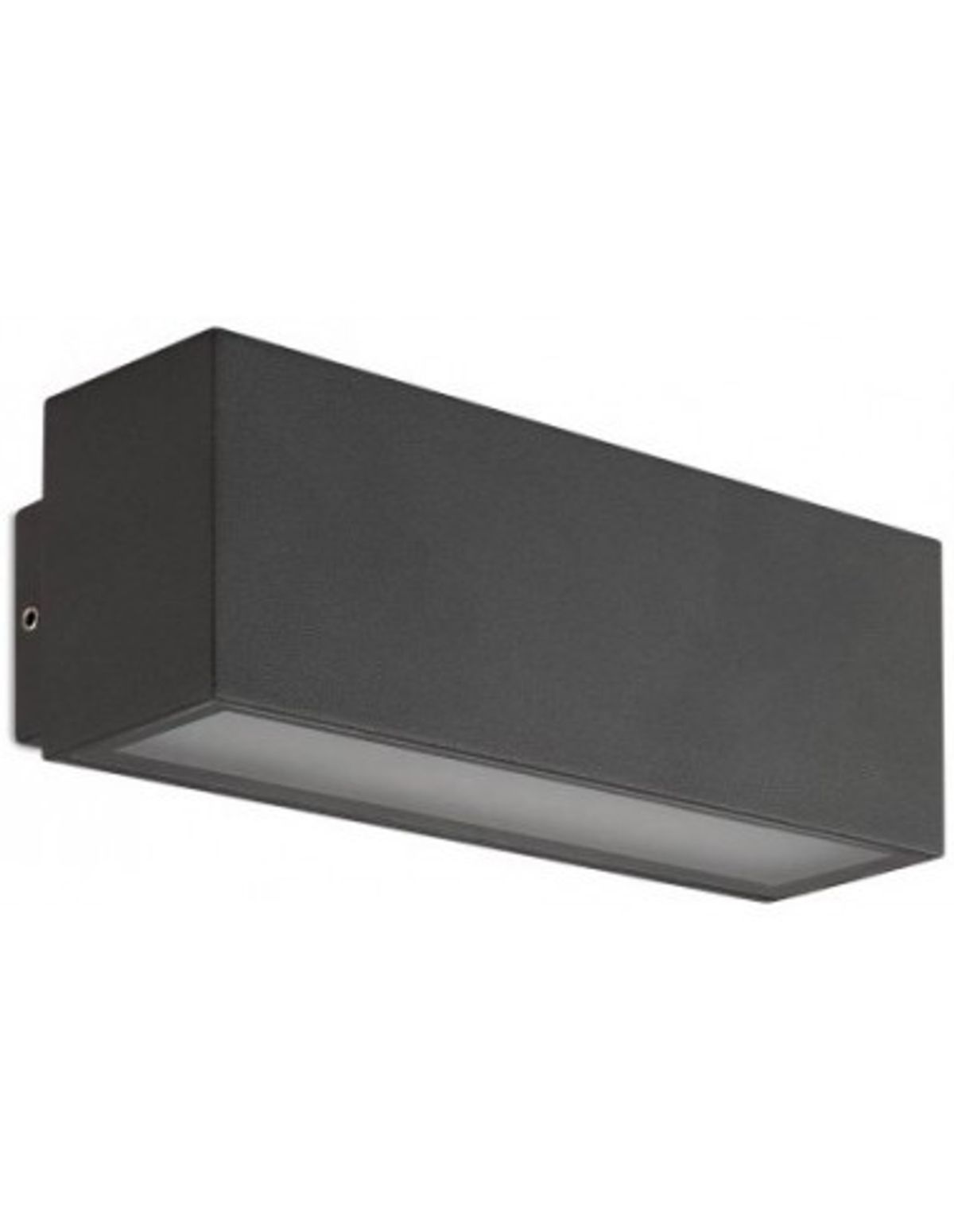 PLANIT Up-Down Væglampe i aluminium og glas B18 cm 1 x 10W SMD LED - Mat mørkegrå