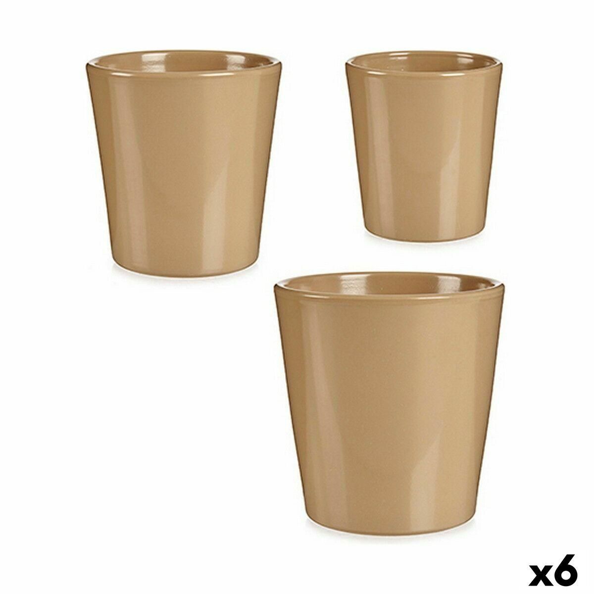 plantekrukker Beige Ler (6 enheder)