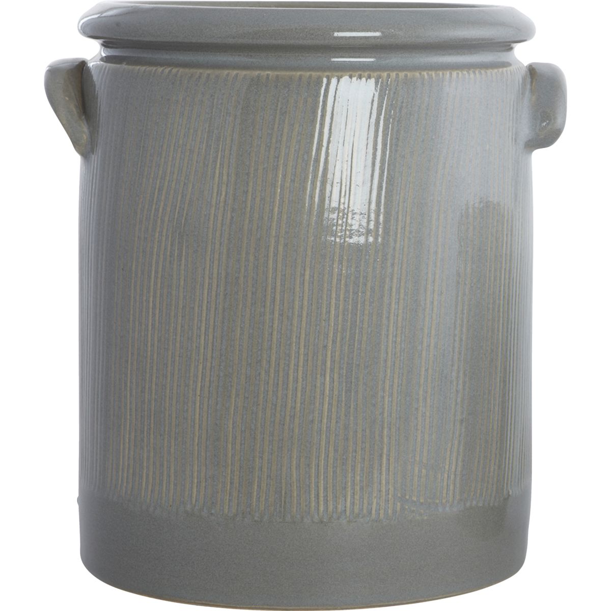 Planter, HDPottery M, Light grey - Light grey / White clay / h: 24 cm, dia: 20 cm