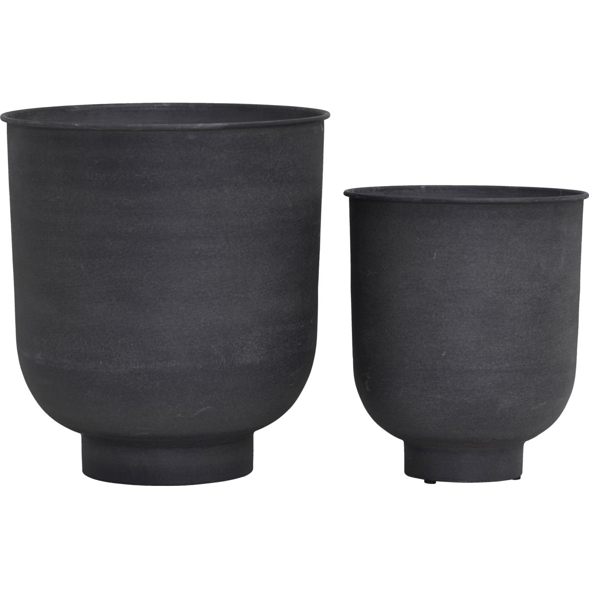 Planter, HDVig, Grey - Grey / Iron / S:, h: 35 cm, dia: 30 cm, L:, h: 45 cm, dia: 40 cm