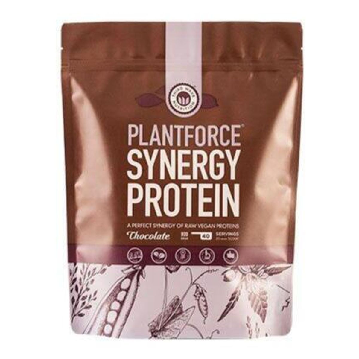 Plantforce Synergy Protein chokolade, 800g.