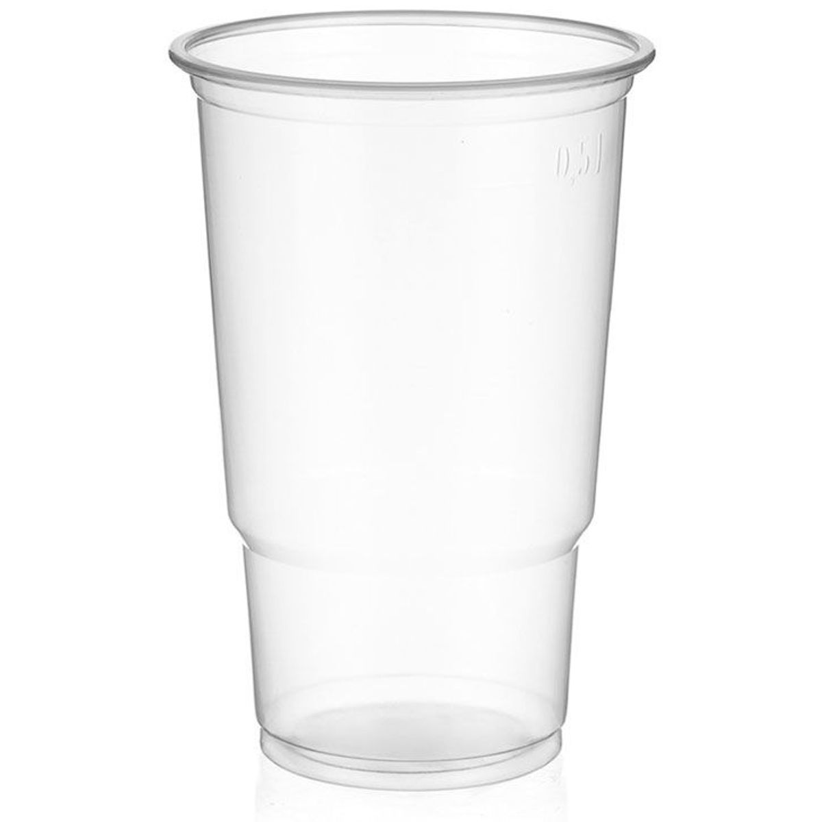 Plastglas 50cl klar 50stk