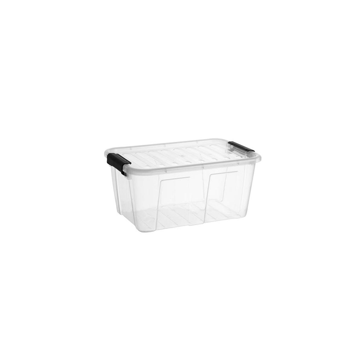 Plastkasse Plastteam 34x22x15cm 8L Klar M/låg