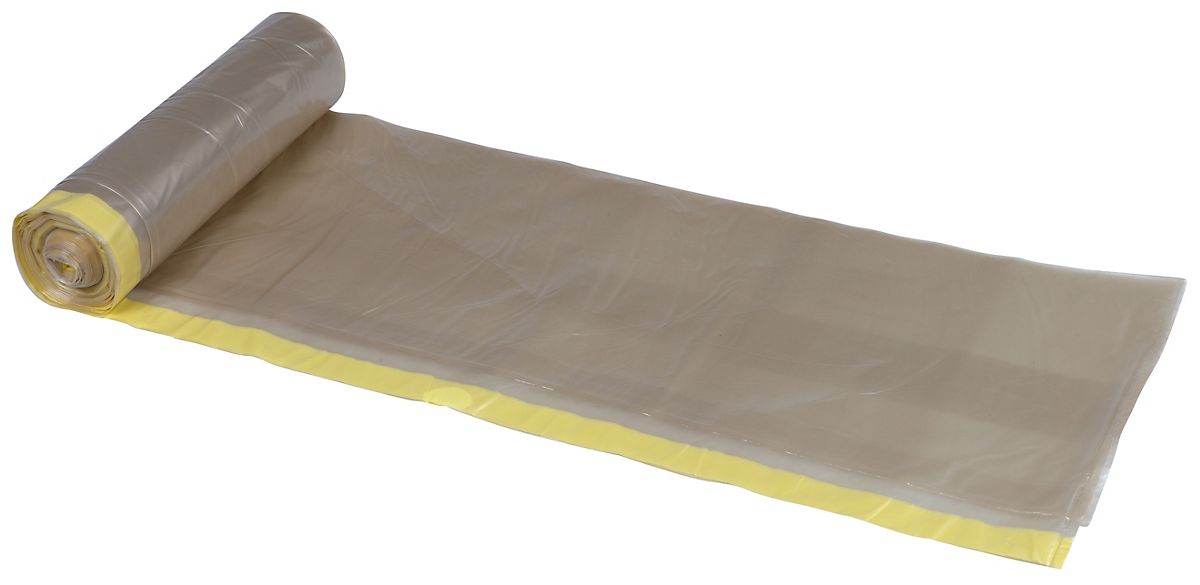 Plastsække med snøreluk 100L, LDPE recycle, 70x101cm-55my, klar