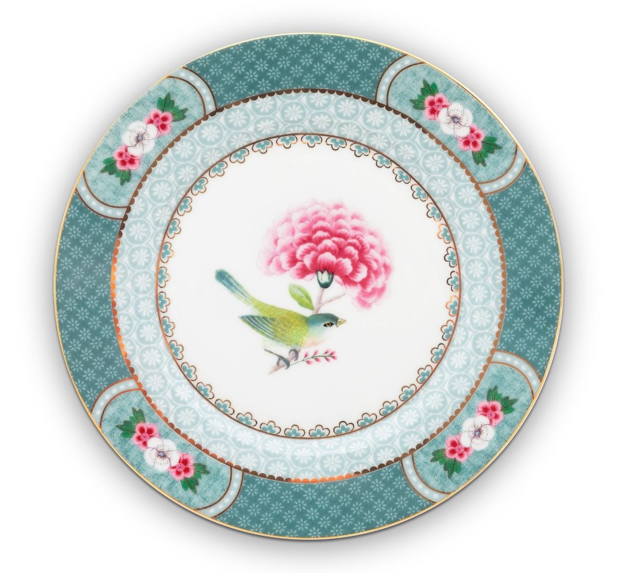 Plate Blushing Birds Blue 17cm